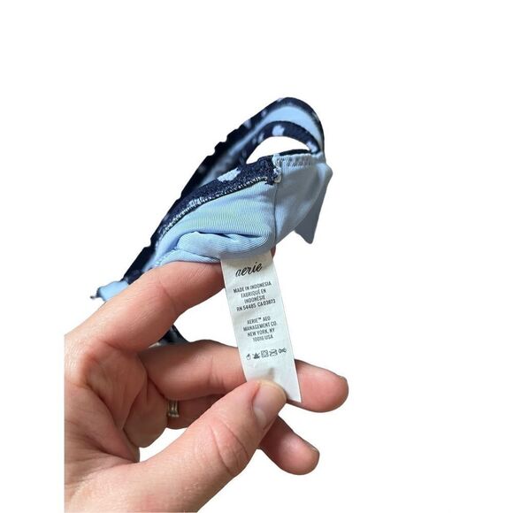 Aerie Blue Bikini Top sz M - Picture 3 of 8